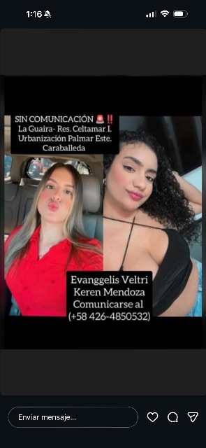 Keren Mendoza y Evangelis Veltri