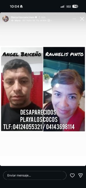 Ángel Eduardo Briceño González y Raunelis Pinto