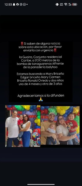 ronal Oviedo, Mary Carmen Morillo, Edgar Morillo, Mary Briceño