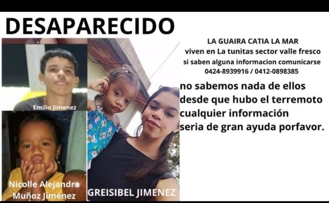 Emilio, greisibe Jiménez, la niña Nicolle Alejandra Muñoz