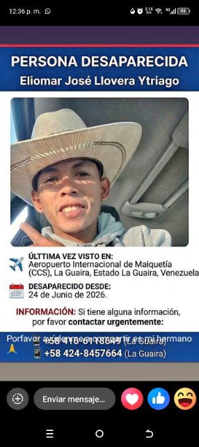 Eliomar José lloverá Ytriago