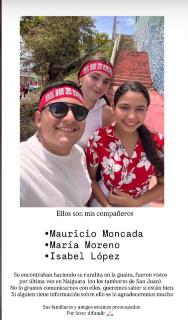 Isabel Lopez, Mauricio Moncada, Maria Moreno