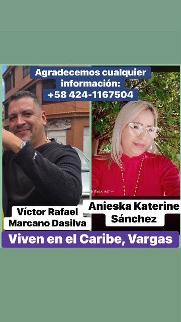 Víctor Rafael Marcano Dasilva y Anieska Katherine Sánchez Landazuri