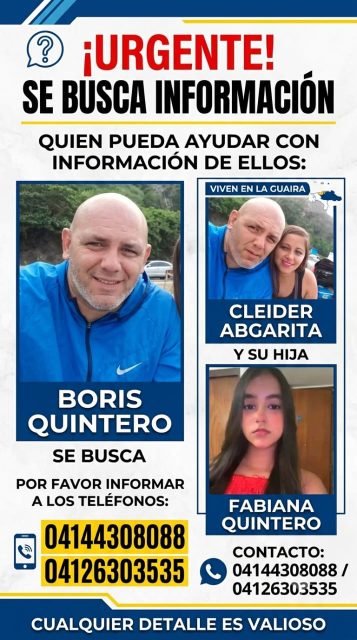 Boris Quintero, cleider Abgarita y Fabiana quintero