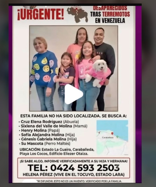 Cruz Elena Rodríguez y familiares