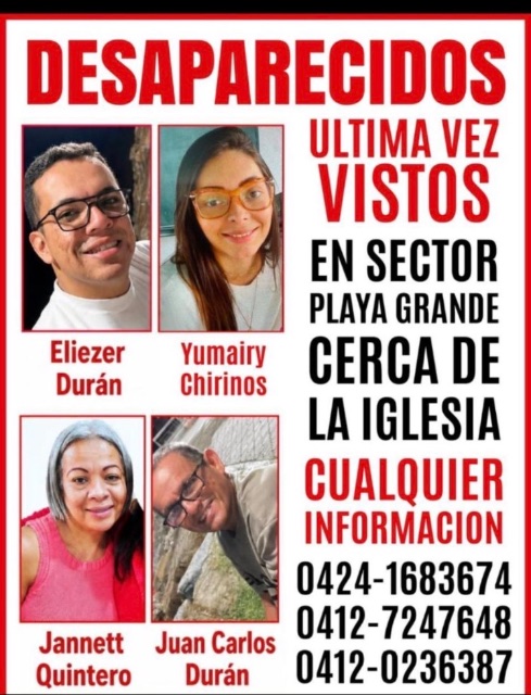 Eliezer Duran, Yumairy Chirinos, Jannett Quintero, Juan Carlos Durán