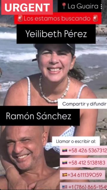 Yeilibeth Pérez y Ramón Sánchez