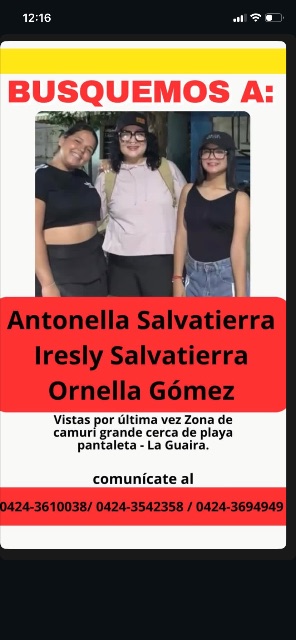 Ornella Gómez, Iresly y Antonella Salvatierra