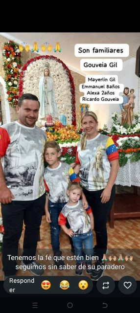 Ricardo Gouveia y su familia