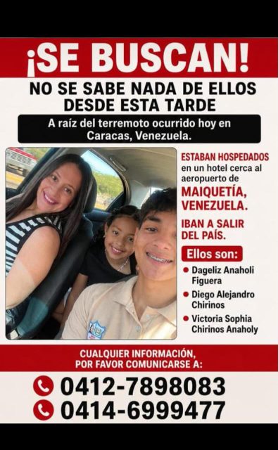 Dageliz Figuera, Diego Chirinos, Victoria Chirinos