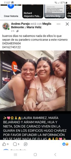 Laura Josefina Ramirez Gomez, Maria Carmen Bejarano Ramirez, Airam Pineda Bejarano