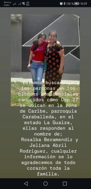 Rosalba Beramendiz y Jeliana Abril Rodriguez