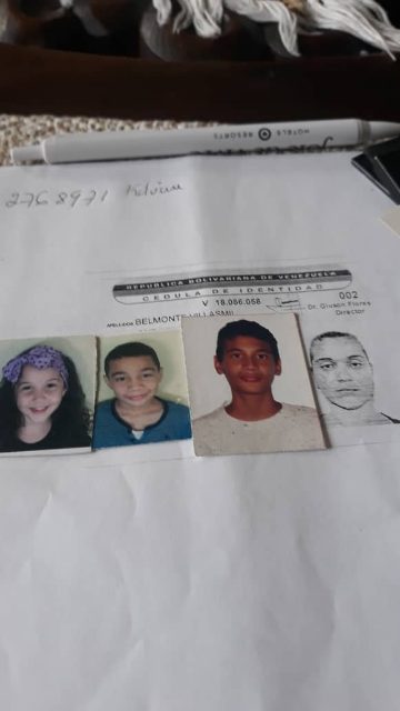 Andreina Belmonte Villasmil, Andrés Vargas Belmonte, Abel Vargas Belmonte, Samara Belmonte Villasmil