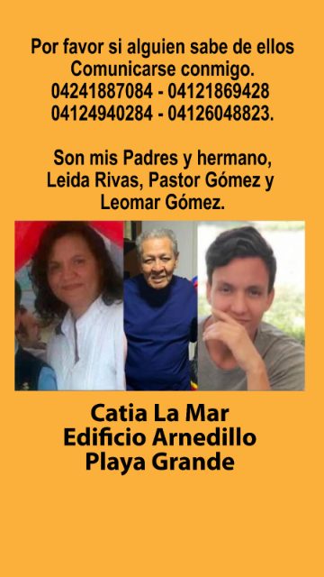 Leída Rivas, Pastor Gómez y Leonardo Gómez