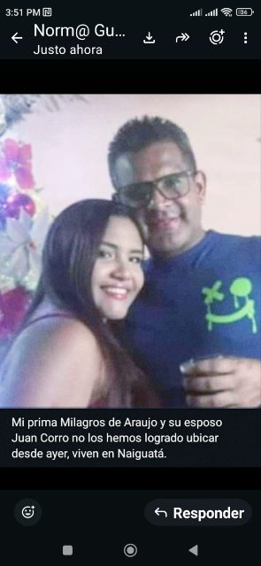 Milagros de Araujo y su esposo