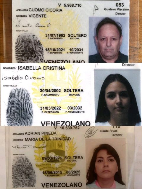 vicente cuomo, isabella cristina cuomo, maria de la trinidad adrian pineda