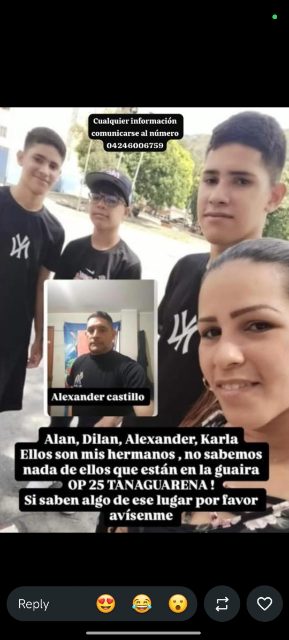 Karla, Alexander, Dilan, Alan y Alexander