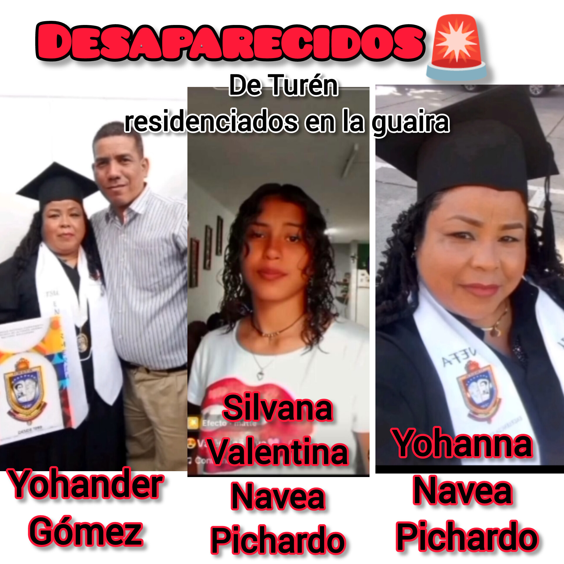 Desaparecidos los tres Pichardo Navea